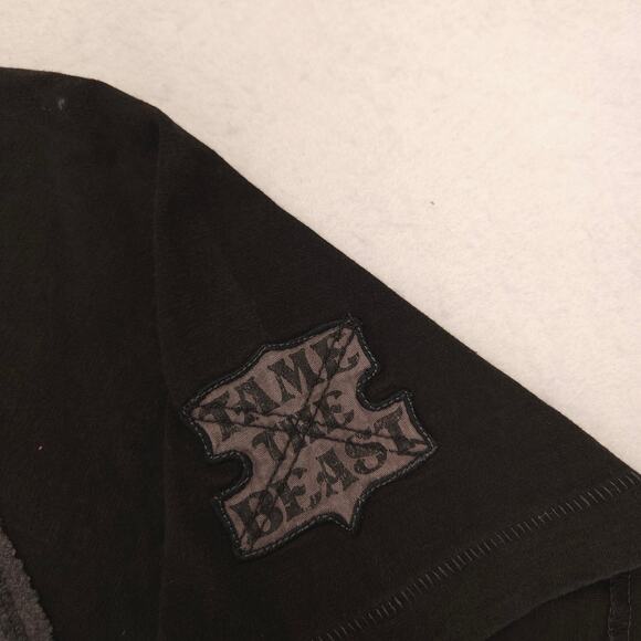 Harley Davidson Casual Button Collar Short Sleeve Shirt Mens Size XL Gray Black - Picture 5 of 10